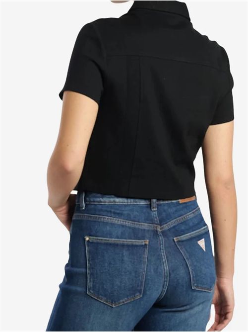 Camicia donna nera GUESS | W5BH56KCMU2/JBLK